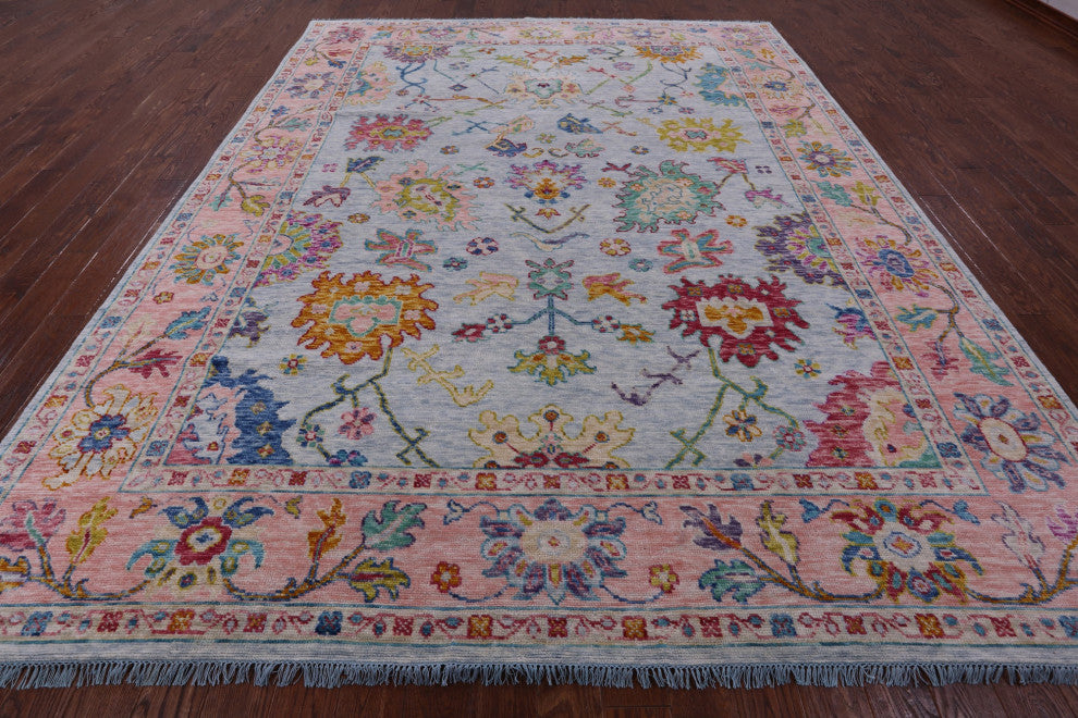 Turkish Oushak Handmade Wool Rug 9' 5" X 12' 0" - Q14809