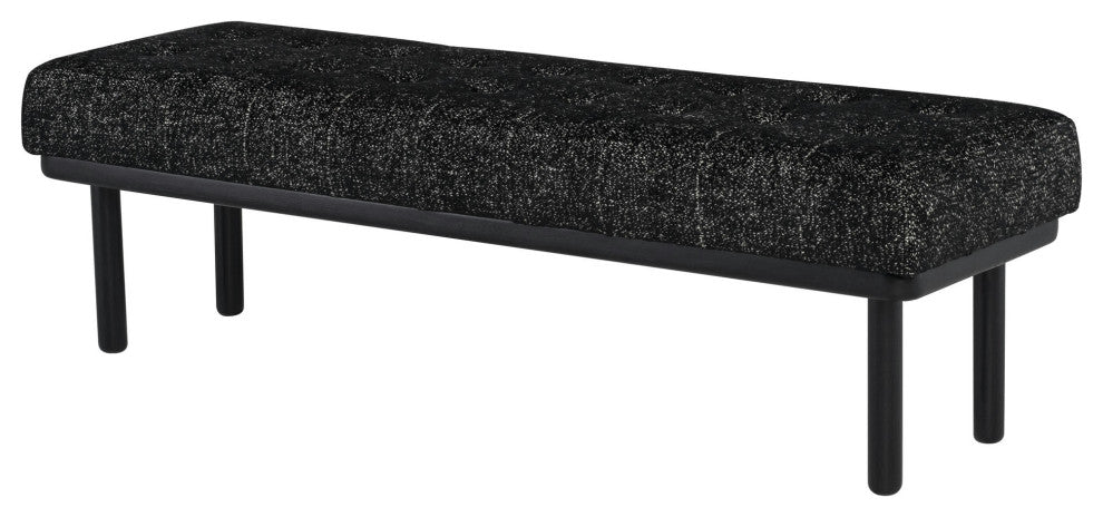 Arlo Salt & Pepper Fabric Occasional Bench