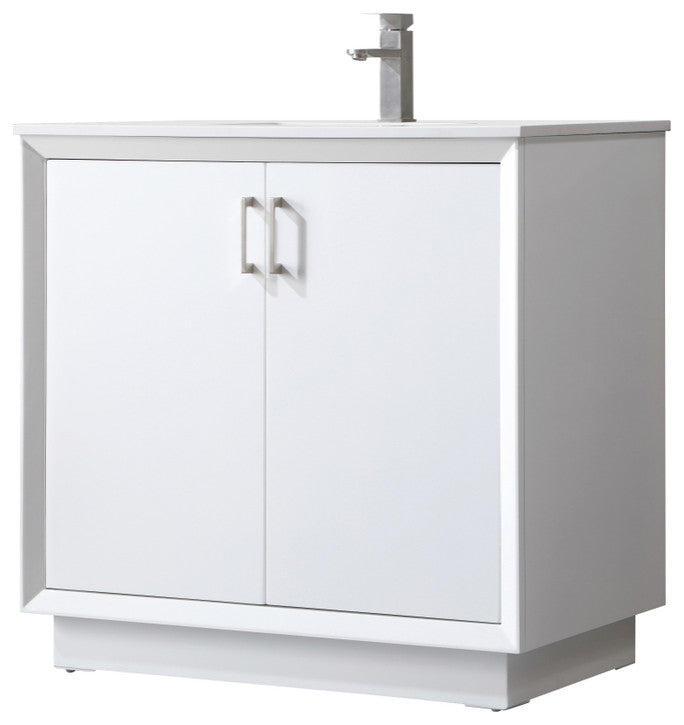 36" SIngle Bathroom Vanity, White