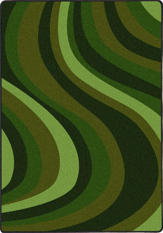 Kid Essentials Rug, on the Curve, 7'8"x10'9", Green