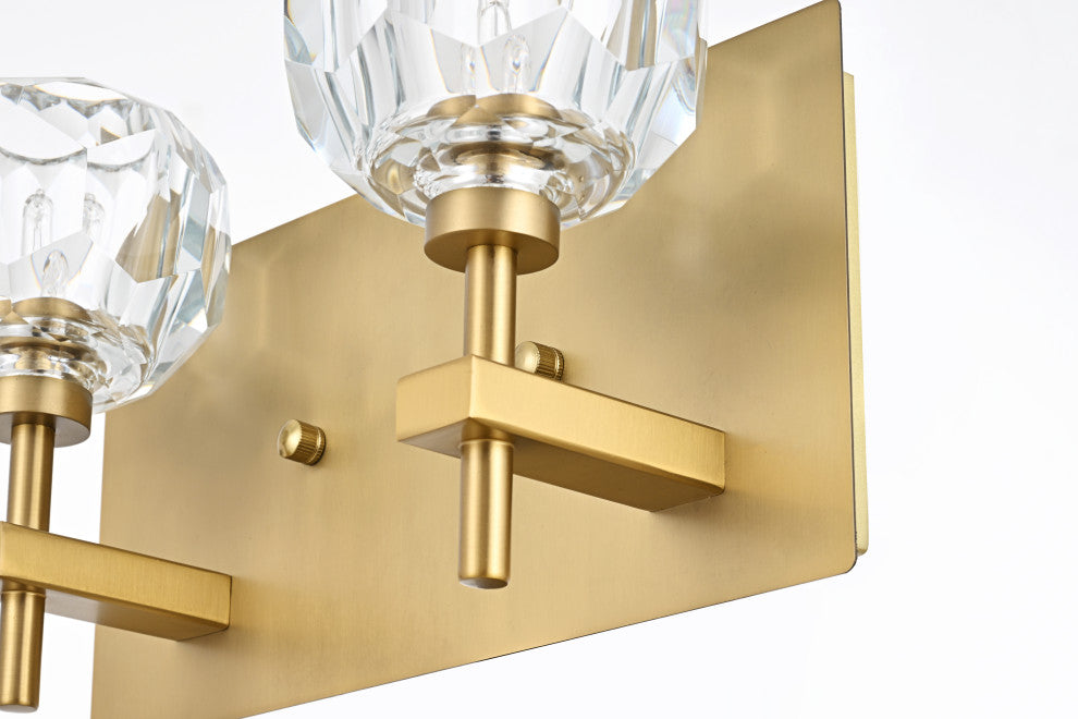 2 Light Wall Sconce, Gold