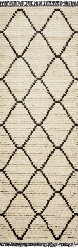 Chris Loves Julia x Loloi Alice Cream/Charcoal 2'-7" x 8'-0" Area Rug