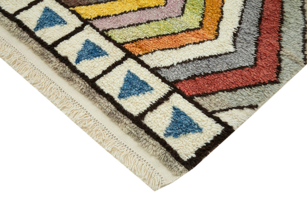 Rug N Carpet - Handmade Unique 7' 3'' x 8' 10'' Moroccan Area Rug