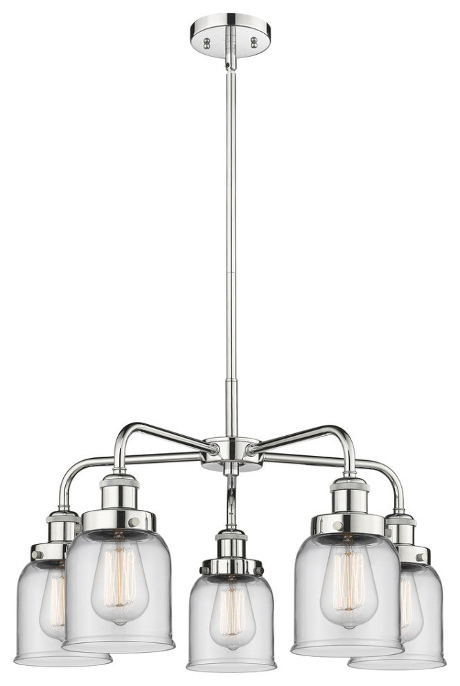 Innovations Edison 5 23" Chandelier Polished Chrome