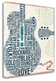 "Type Guitar Square II" By Michael Mullan, Giclee Print on Gallery Wrap Canvas