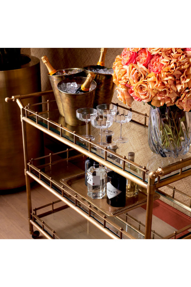 Vintage Brass Wine Cooler, Eichholtz Christian