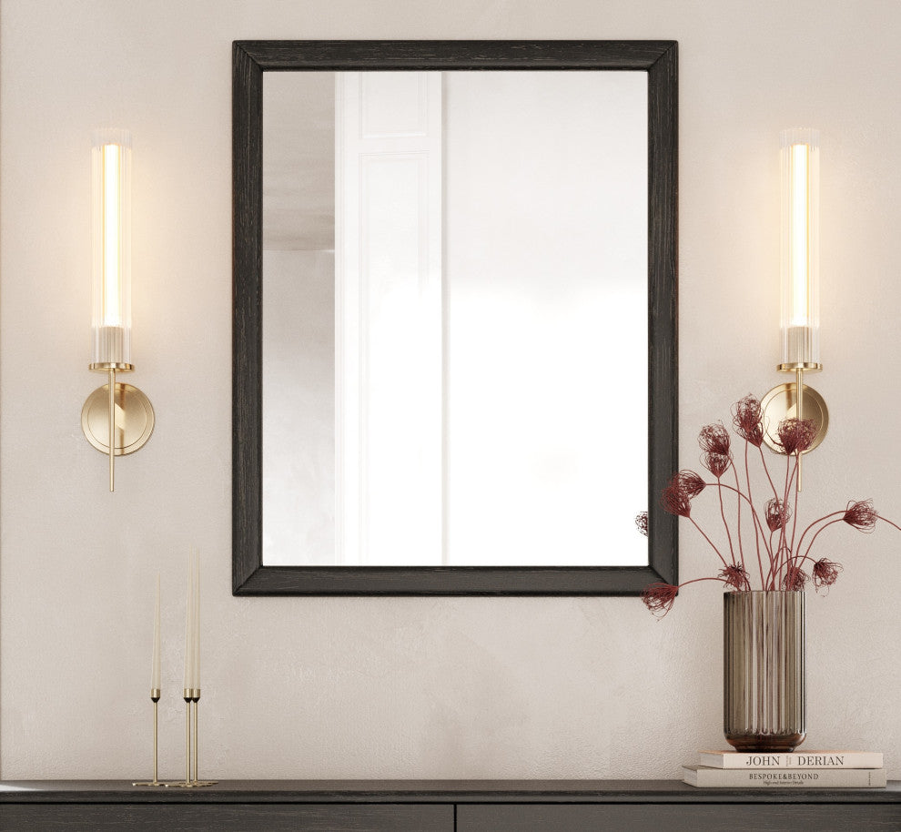 Modrest Fields Modern Black Acacia Mirror