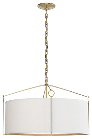 Bow Pendant, Modern Brass, Natural Anna Shade