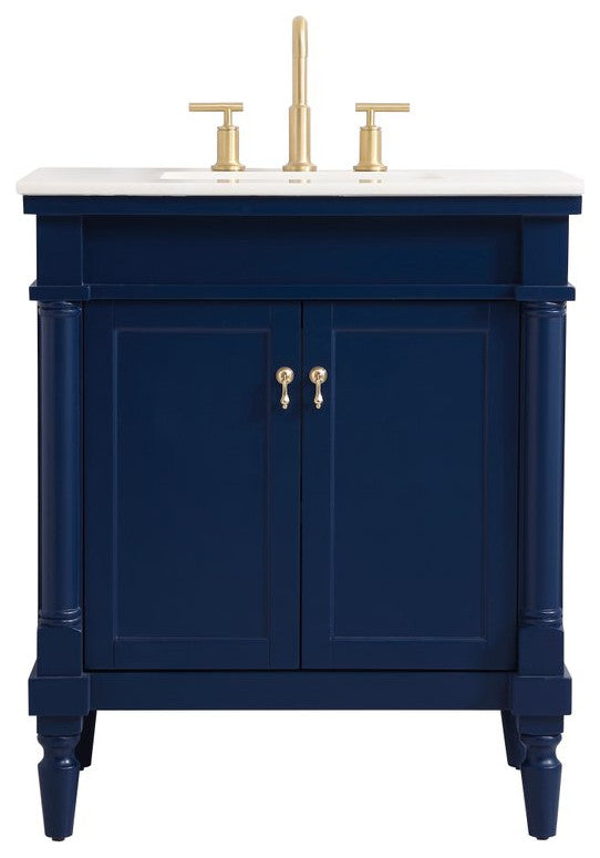 Lewis 30" Single Bathroom Vanity, Blue