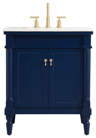 Lewis 30" Single Bathroom Vanity, Blue