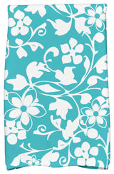 18"x30" Evelyn Floral Print Kitchen Towel, Blue