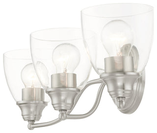 Brushed Nickel Transitional, Colonial, Vanity Sconce