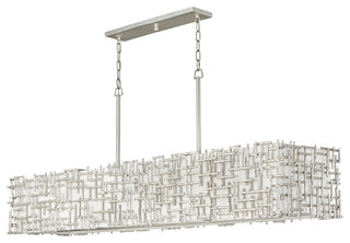 Fredrick Ramond Farrah Large Ten Light Linear, Silver Leaf*