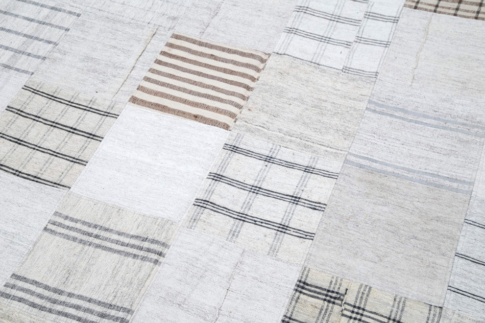 Rug N Carpet - Handmade Turkish 8' 0'' x 10' 0'' Rustic Patchwork Kilim Rug