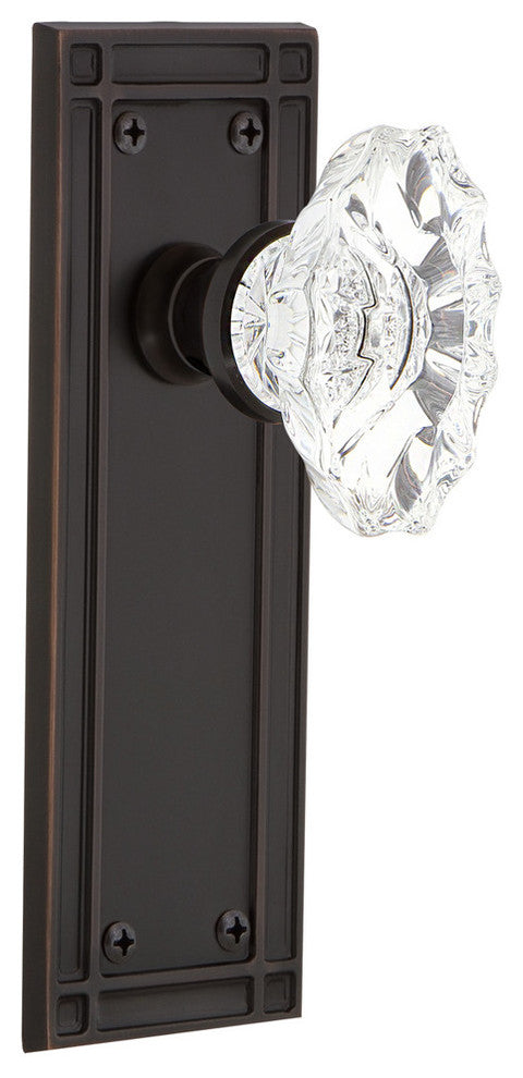 Mission Plate Passage Chateau Knob, Timeless Bronze