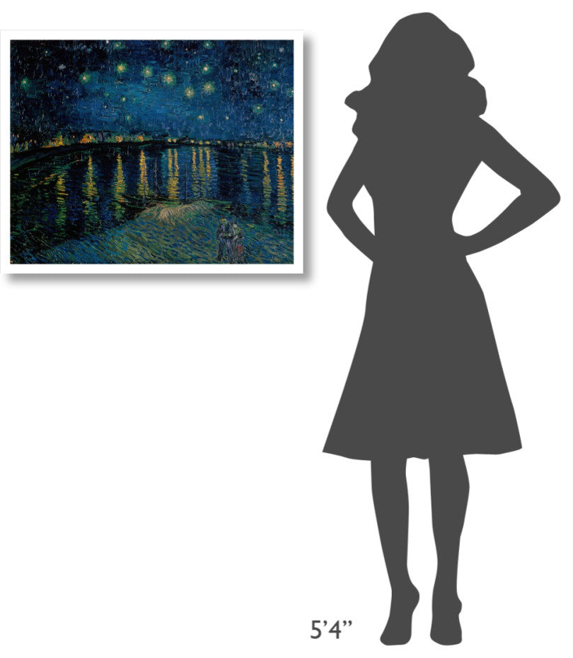 "Starlight Over the Rhone" Digital Paper Print by Vincent Van Gogh, 32"x26"