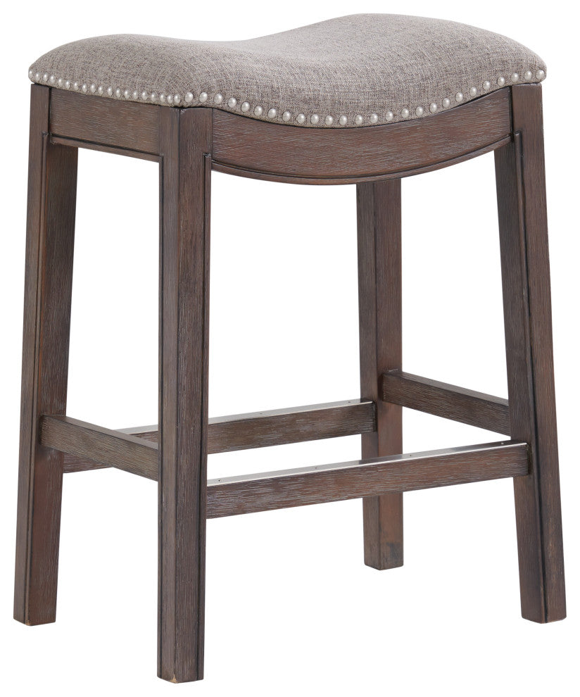 Williston Bar Stool, Set of 2, Dark Brown, Counter Height