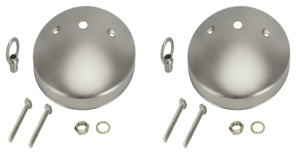 21524-12 Light Fixture Canopy Kit, 5" Dia., Brushed Pewter 2 Pack