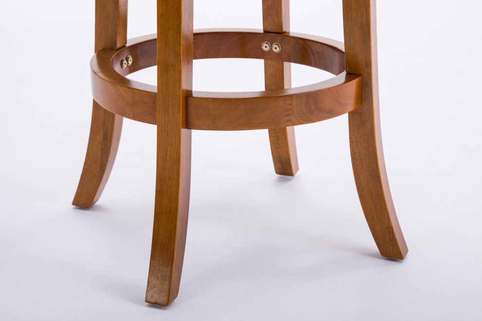 Palmetto Swivel Bar Stool, 29", Fruitwood