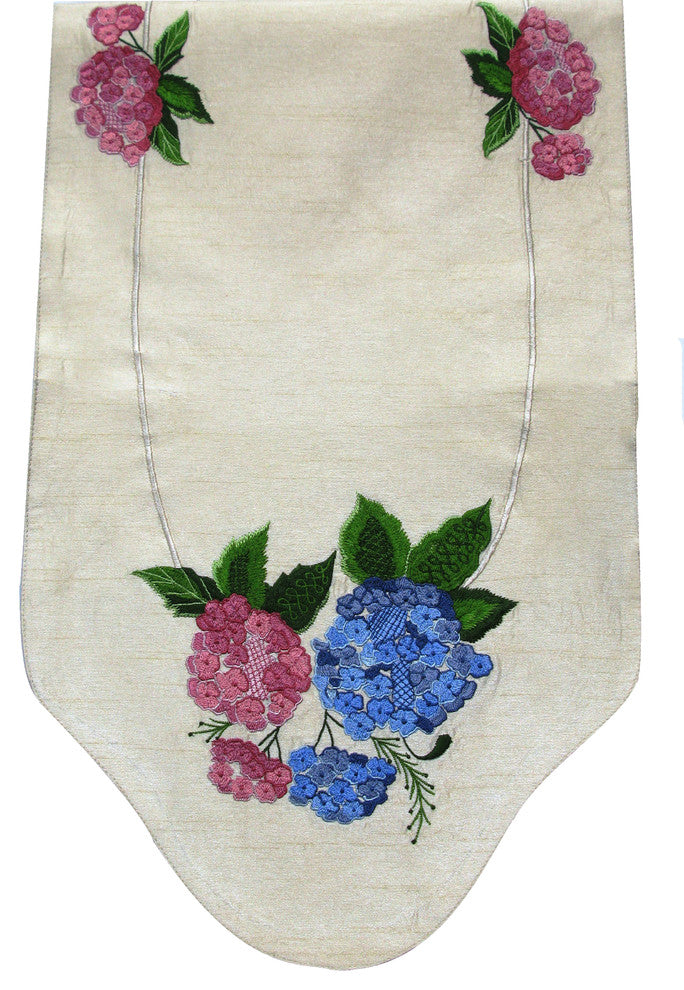 Hydrangea Table Art Runner