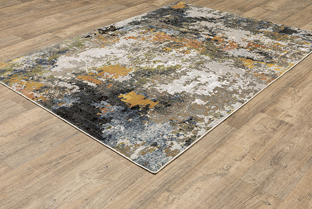 Oriental Weavers Caravan Gray and Multi 6'7"x9'6" Indoor Rug