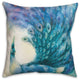 Watercolor Peacock 3 20x20 Spun Poly Pillow
