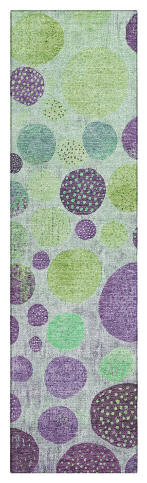 Machine Washable Indoor/Outdoor Chantille ACN1899 Purple 2'3" x 7'6" Runner Rug