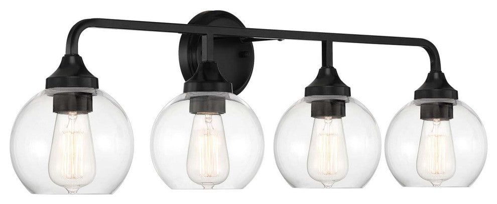Glenda Vanity 4  Light  Flat Black