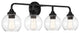 Glenda Vanity 4  Light  Flat Black