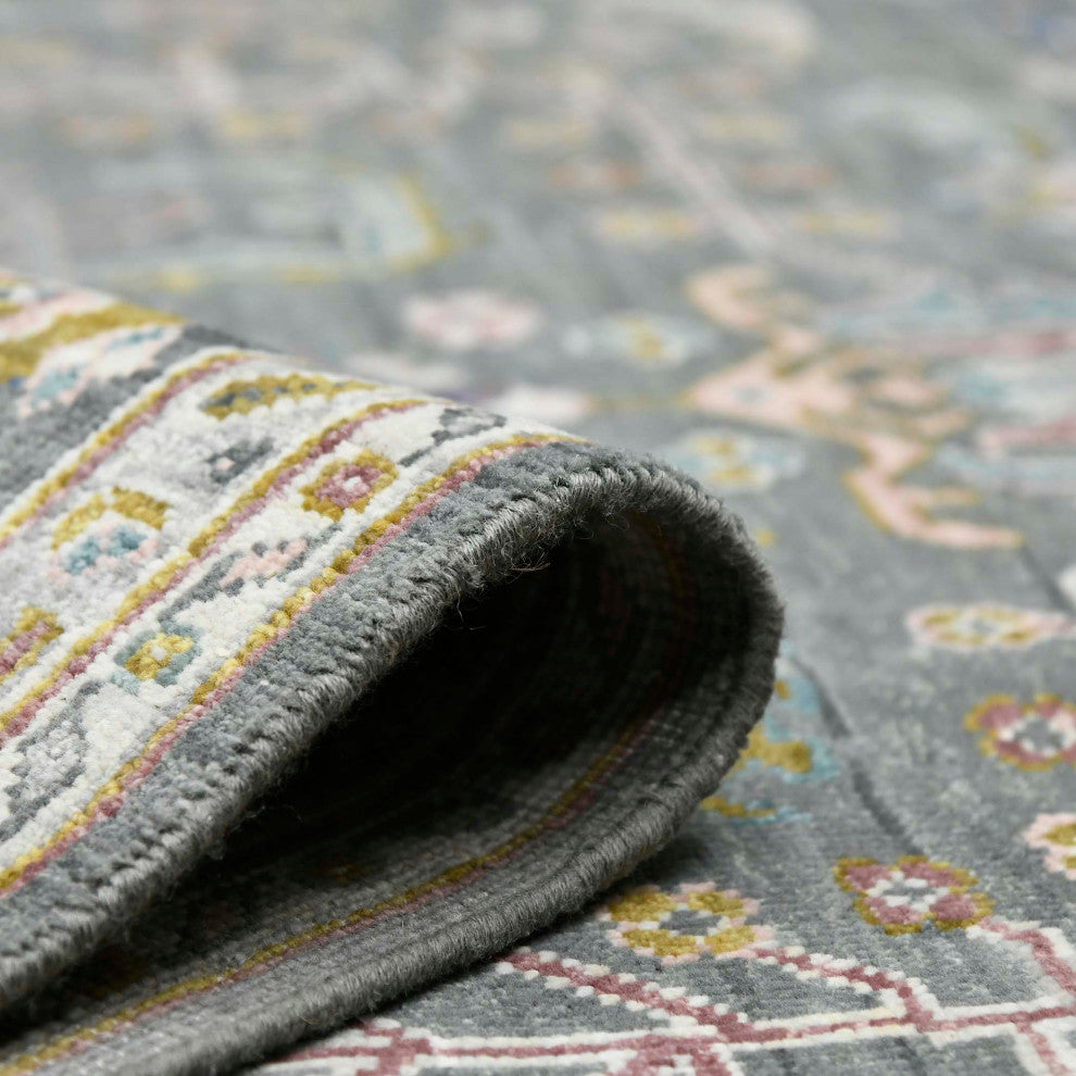 Bristol Harrow Area Rug, Gray, 9' x 12', Bordered
