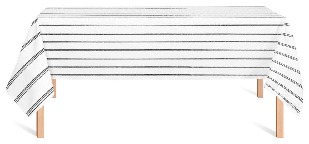 Drawn Stripes Black 58x102 Tablecloth