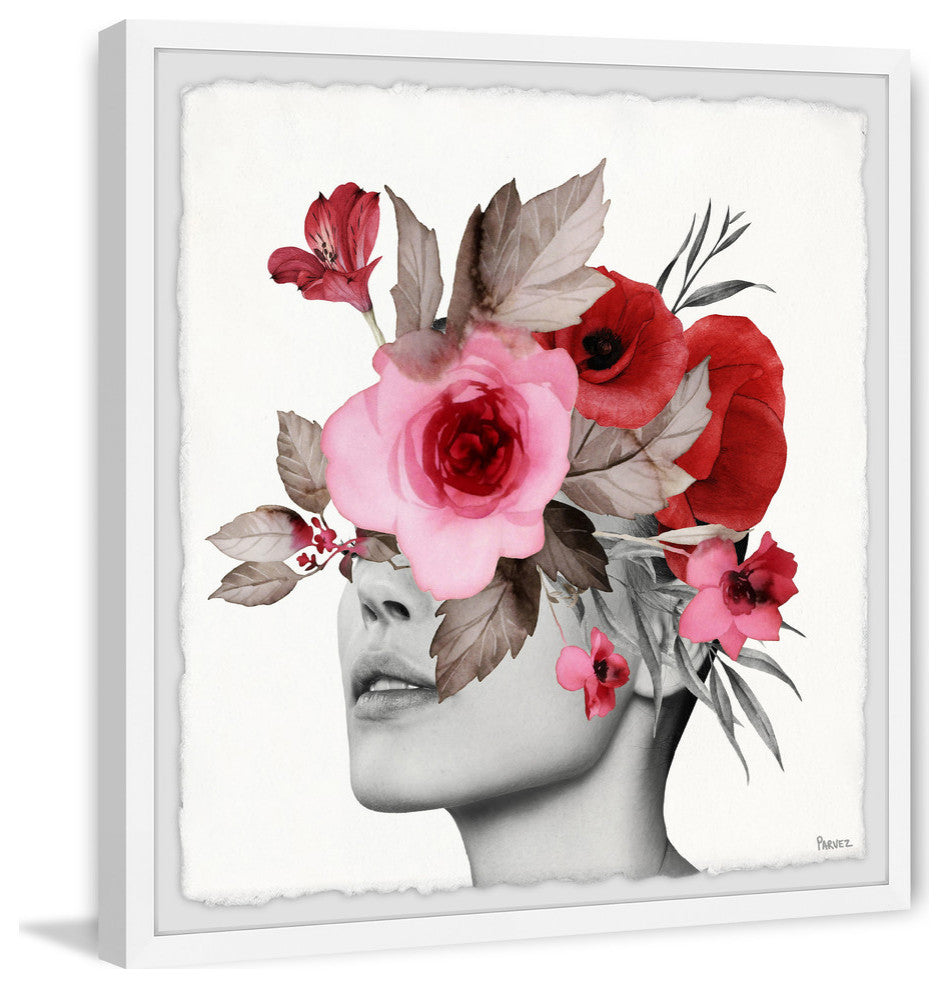 "Bloom Face II" Framed Painting Print, 12"x12"