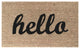 Hand Painted "Hello" Script Welcome Mat, Black Soul