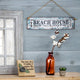 American Art Decor Beach House Galvanized Metal Vintage Hanging Sign With Rope