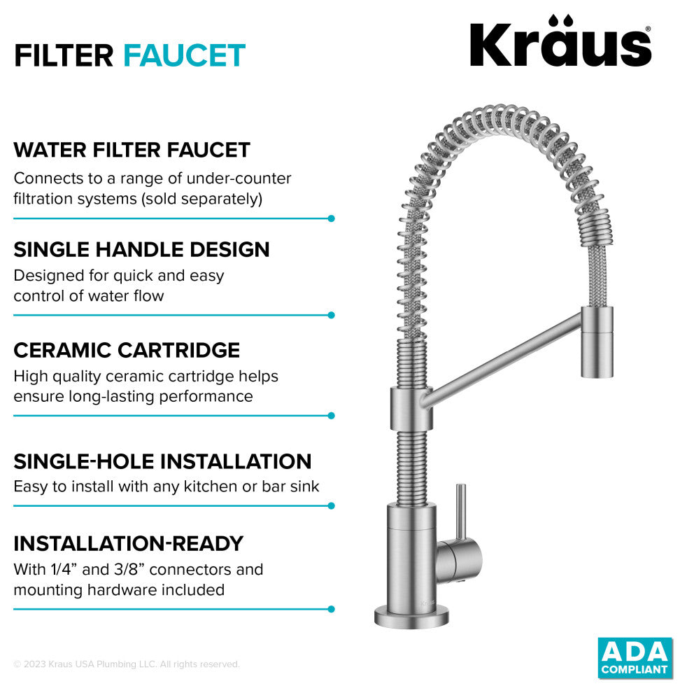 Bolden 1-Handle Drinking Water Filter Faucet for Water Filtration System, SFS