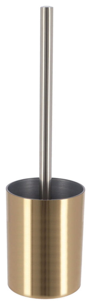 Gold Toilet Brush and Holder Set GOLDEN Brushed Aluminum