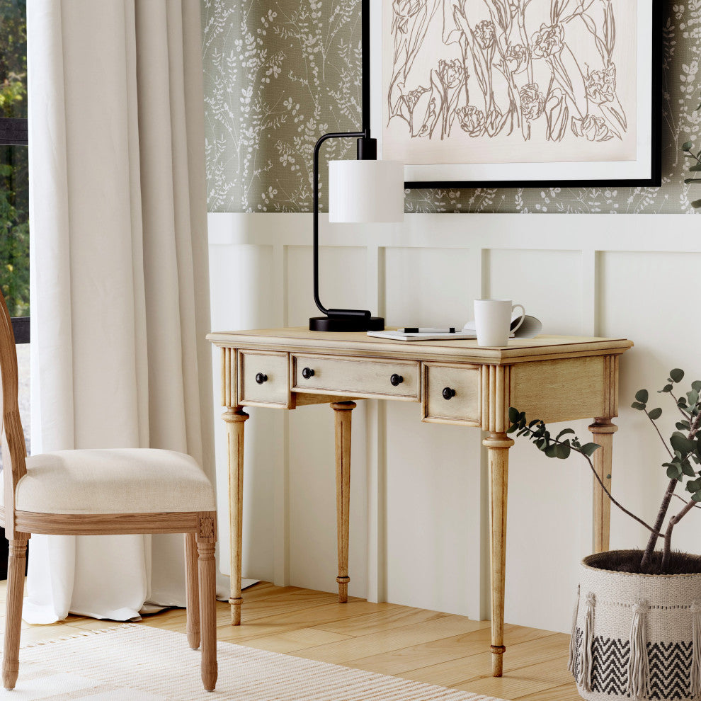 Edmund Writing Desk, Antique Beige