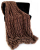 Plutus Brown Plush Pelt Faux Fur Luxury Throw Blanket, Throw 60"W x 96"L