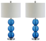 Bella 27" Glass Triple-Sphere Table Lamp, Set of 2