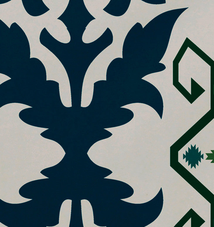 Bombay 6 Geometric Print Placemat, Set of 4, Teal