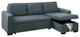 Benzara BM171480 2 Piece Wooden Sectional Set Gray