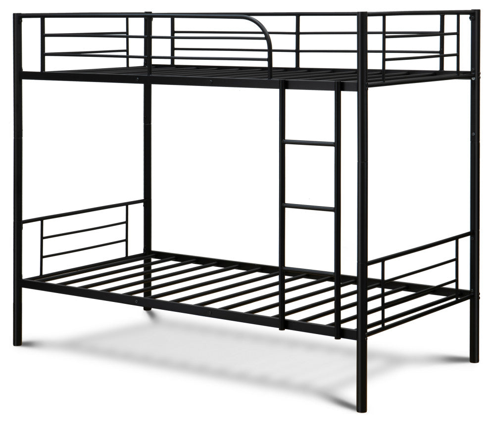 Danbury Twin Bunk Bed In Powder Coating Black Color