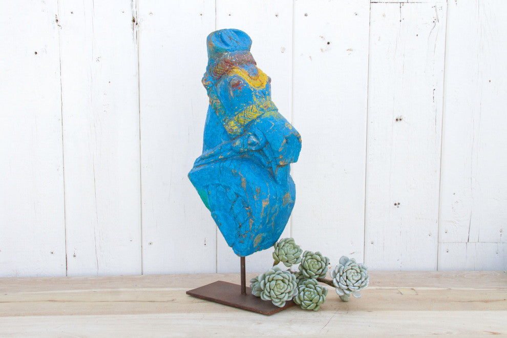 Primitive Architectural Carved Wooden Horse