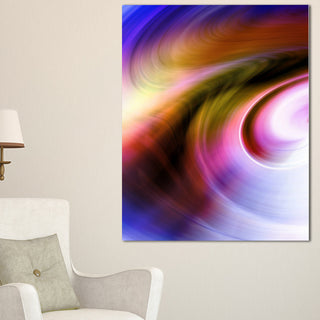 "Curved Texture of Colors" Abstract Digital Canvas Print