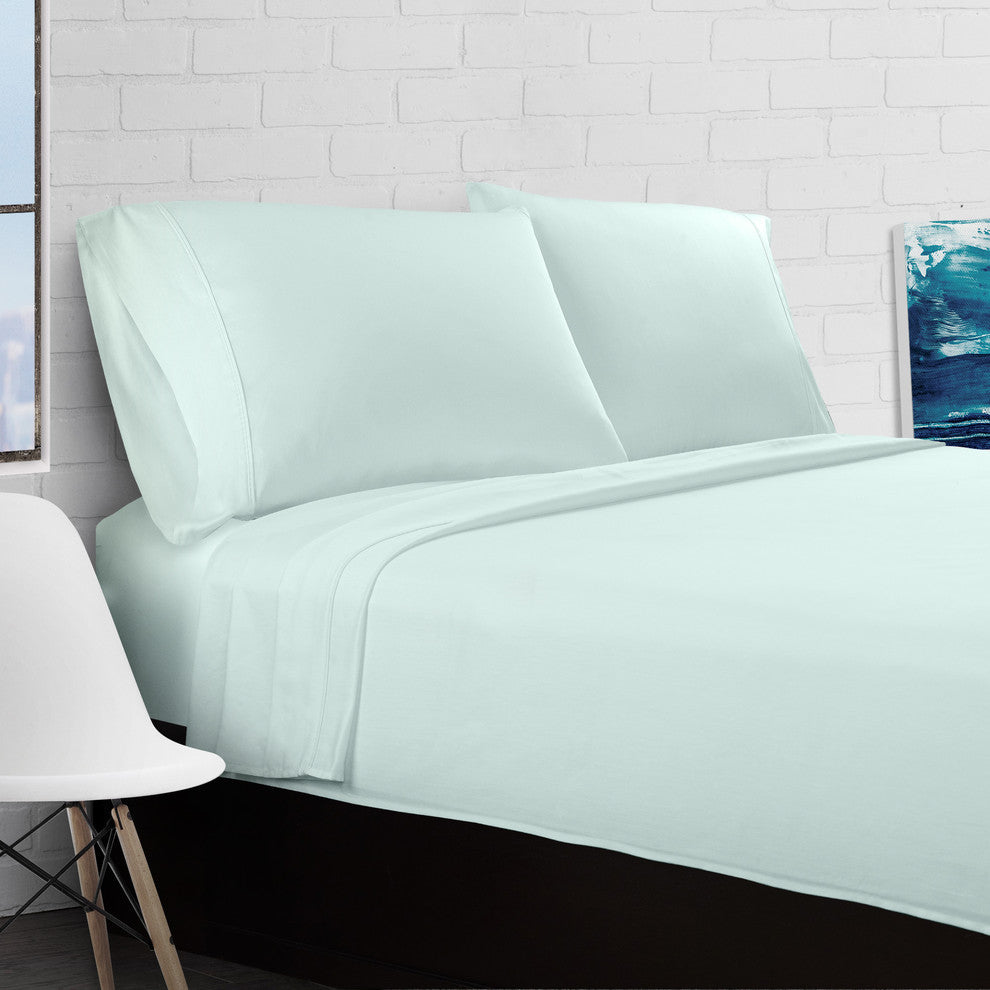 100% Cotton Percale 300TC 4-Piece Sheet Set