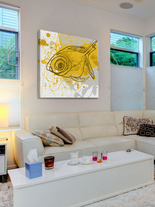 "Yellow Fish" Painting Print on Canvas by Irena Orlov