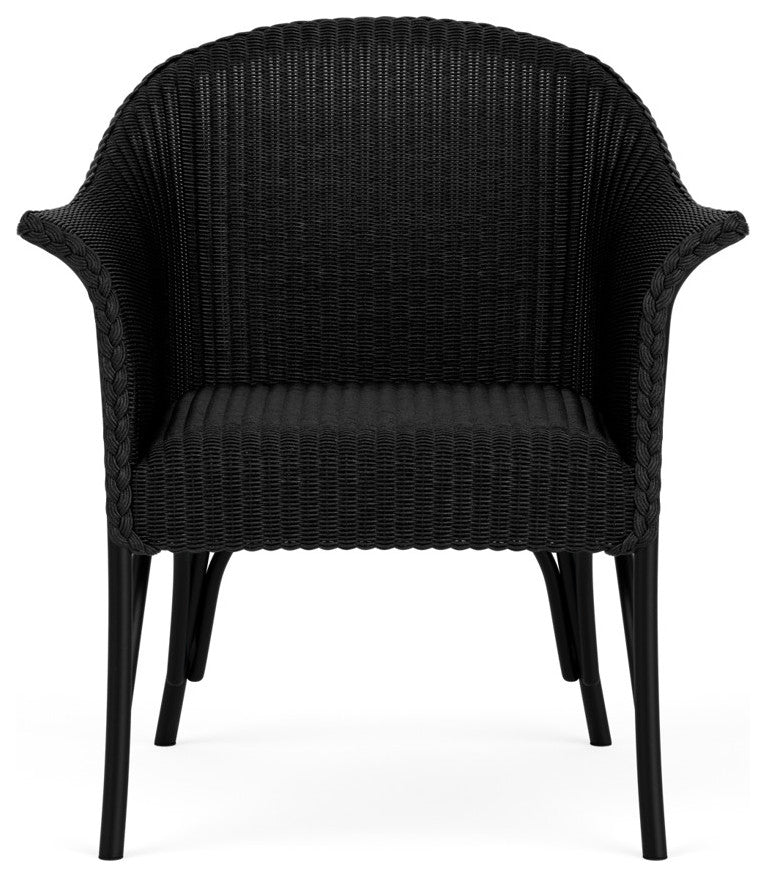 Lloyd Flanders All Seasons Lounge Chair, Padded Seat, Ebony
