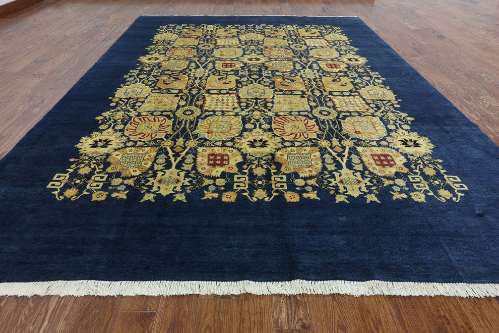 Peshawar Hand Knotted Oriental Rug 9'x12', MC478