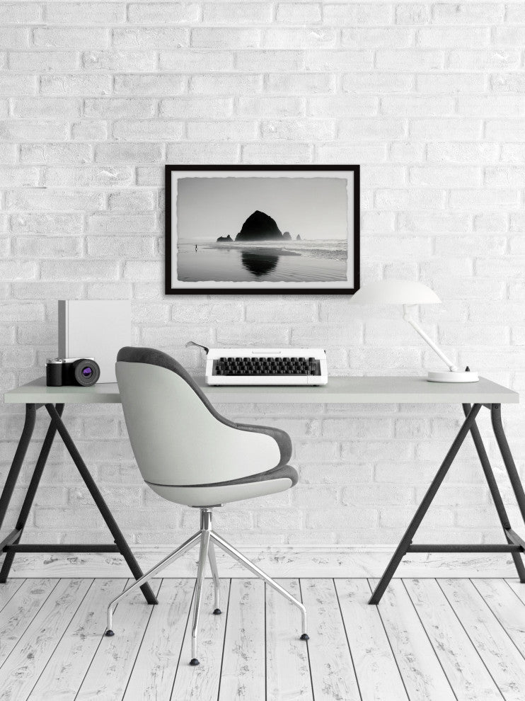 "Sea Stack Shadow" Framed Painting Print, 45x30