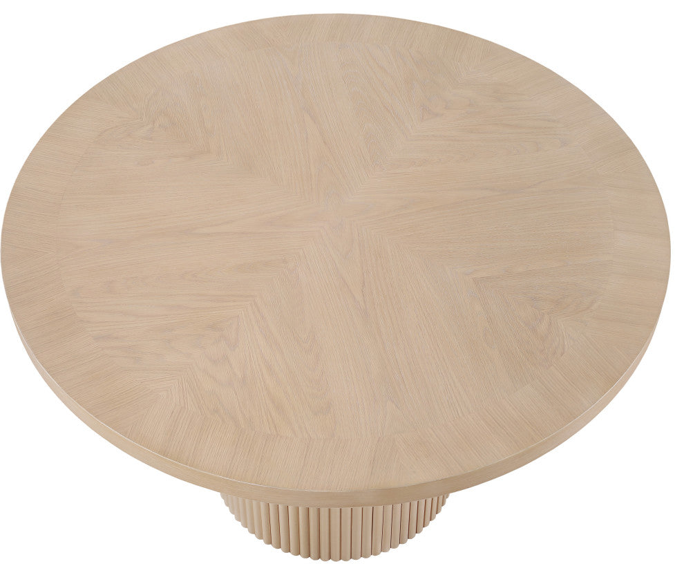 Belinda Beech Wood Dining Table, Natural, 48" W x 48" D x 31" H